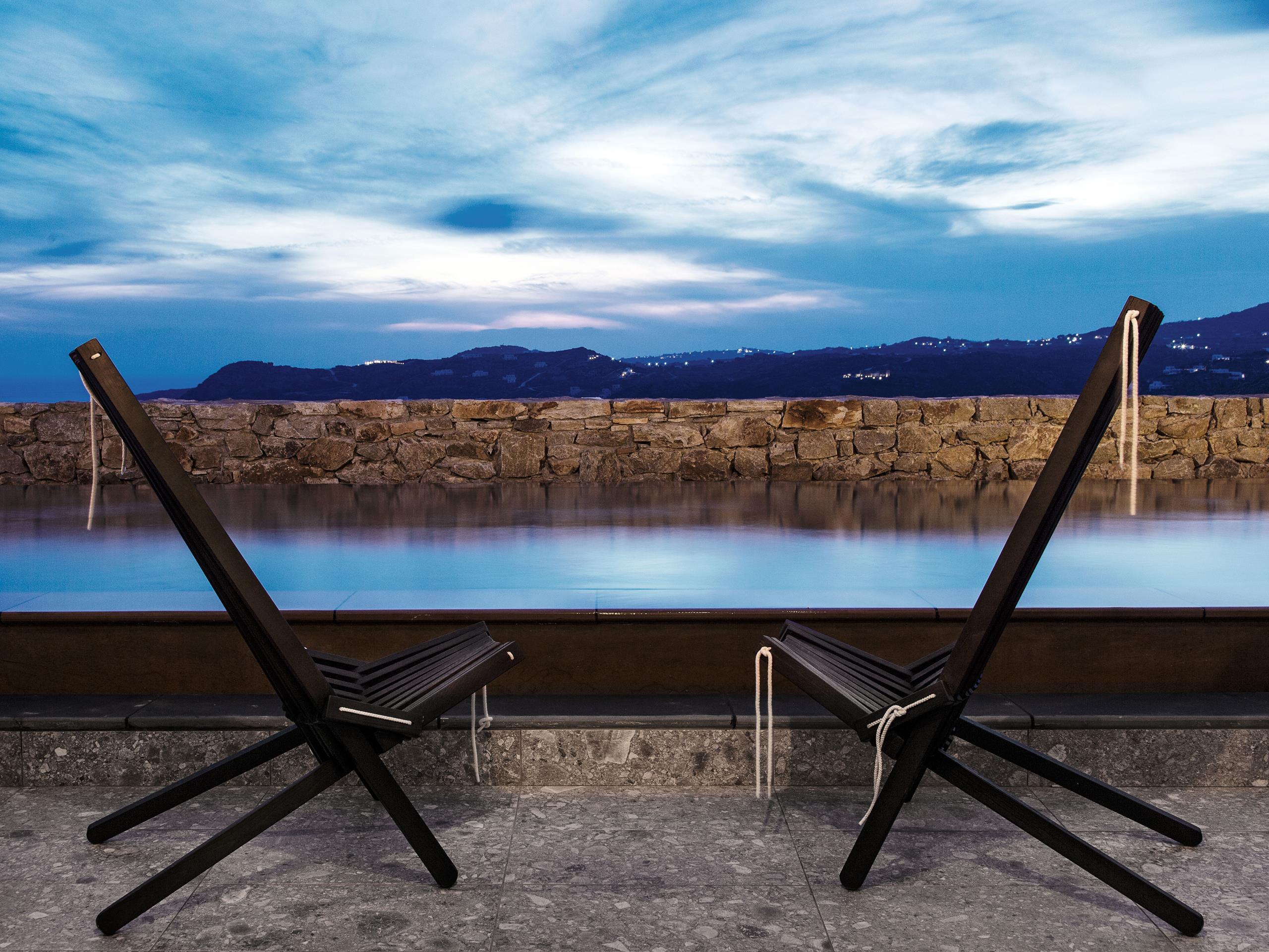 Myconian Avaton Pool Chairs in Mykonos