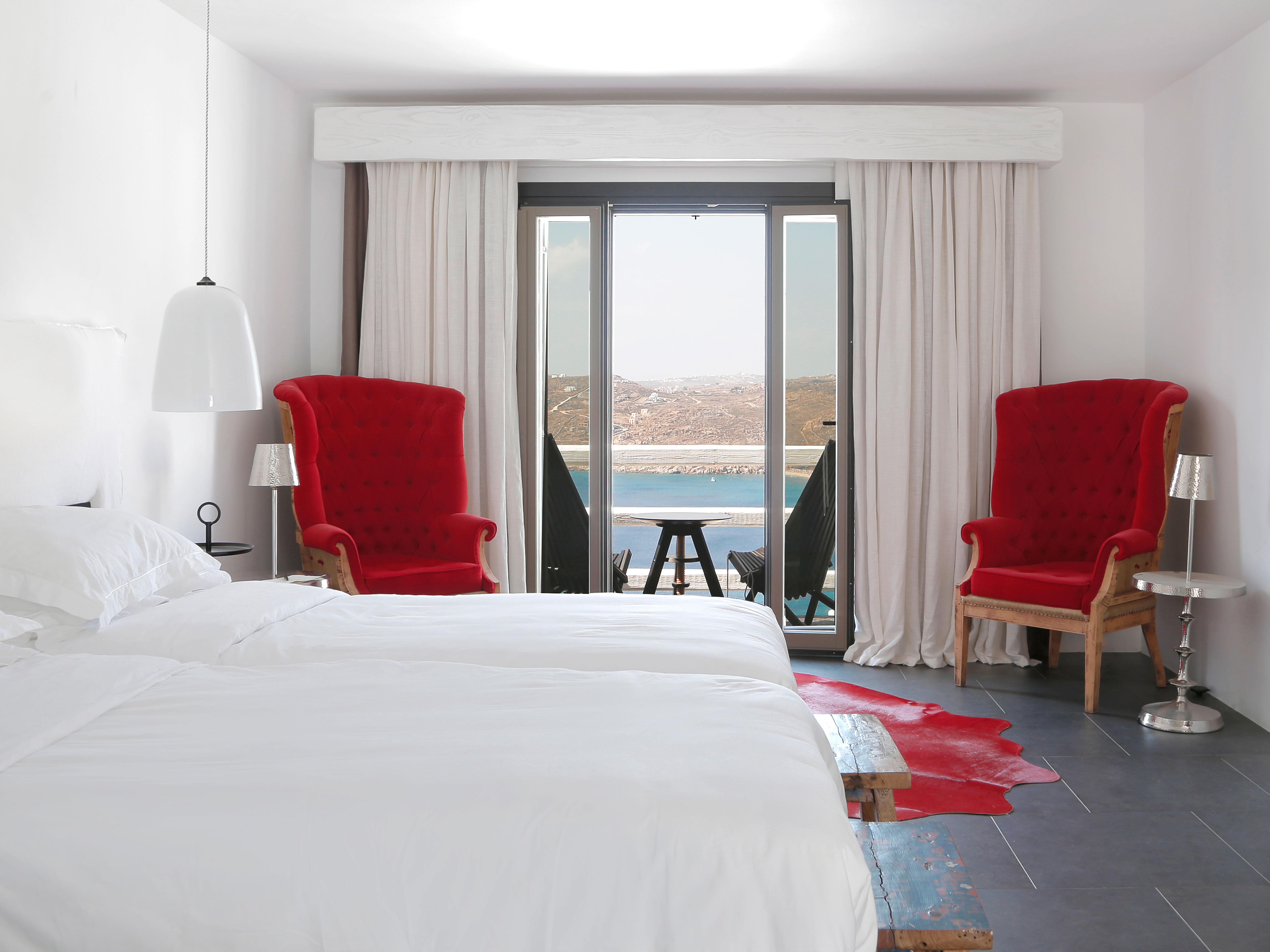 Myconian Avaton Terrace View in Mykonos