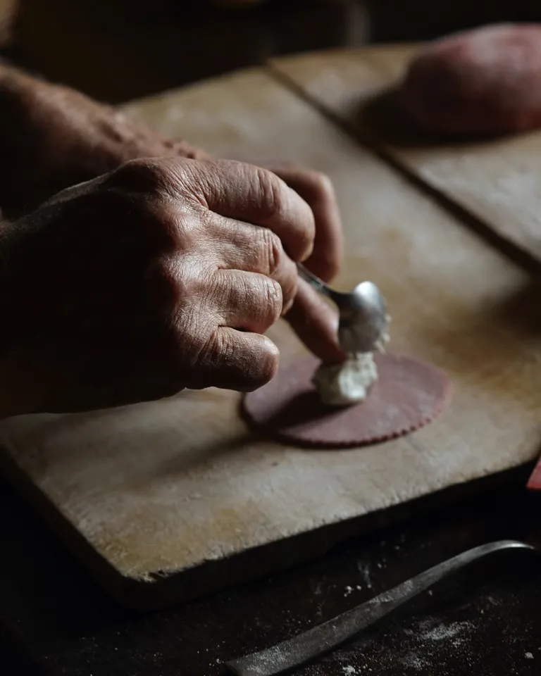 BP Eremito Cookbook 10 Red Ravioli Preparation