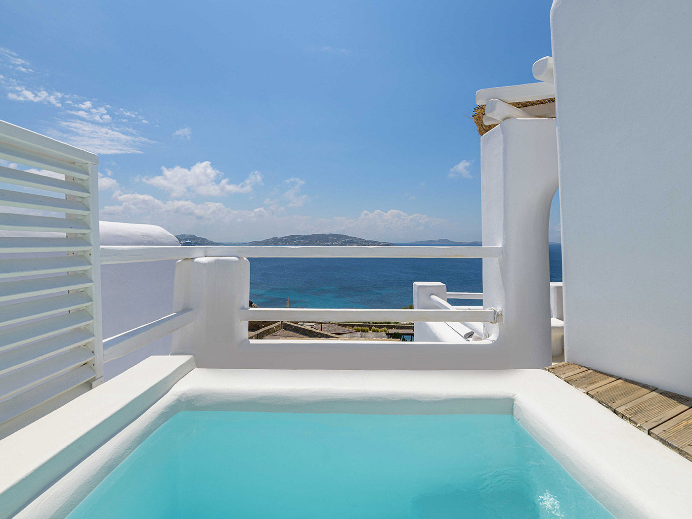 Rocabella Mykonos Deluxe Sea View Suite Outdoor Mini Plunge Pool R V2 03