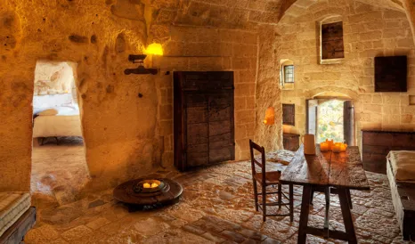 Sextantio Le Grotte della Civita Guestroom View in Matera